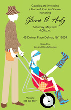 Wheelbarrow Couple Shower Invitations