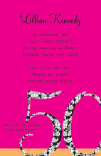 Her Fifty Special Birthday Invitations