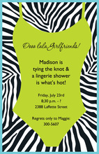 Sexy Wild Lingerie Shower Invitations