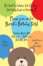 Peeking Bear Invitation