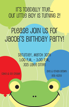 Cute Peeking Frog Invitations