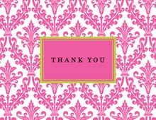 Frill Pink Thank You Cards