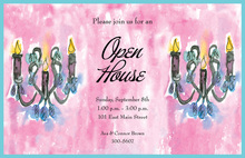 Pink Sconces Classy Candle Invitation