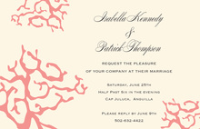 Classic Simple Coral Invitations