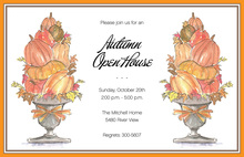 Big Watercolor Pumpkin Invitations