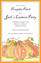 Viney Pumpkin Invitations