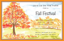 Fall Festival Acorns Invitation