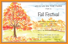 Vibrant Autumn Leaves Invitation