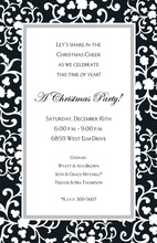 White Panel Black Border Formal Party Invitations