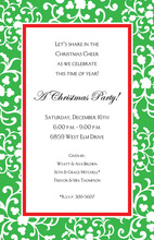 Formal Green Arbor Border Invitation