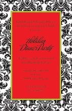 Holiday Houndstooth In Red Invitations