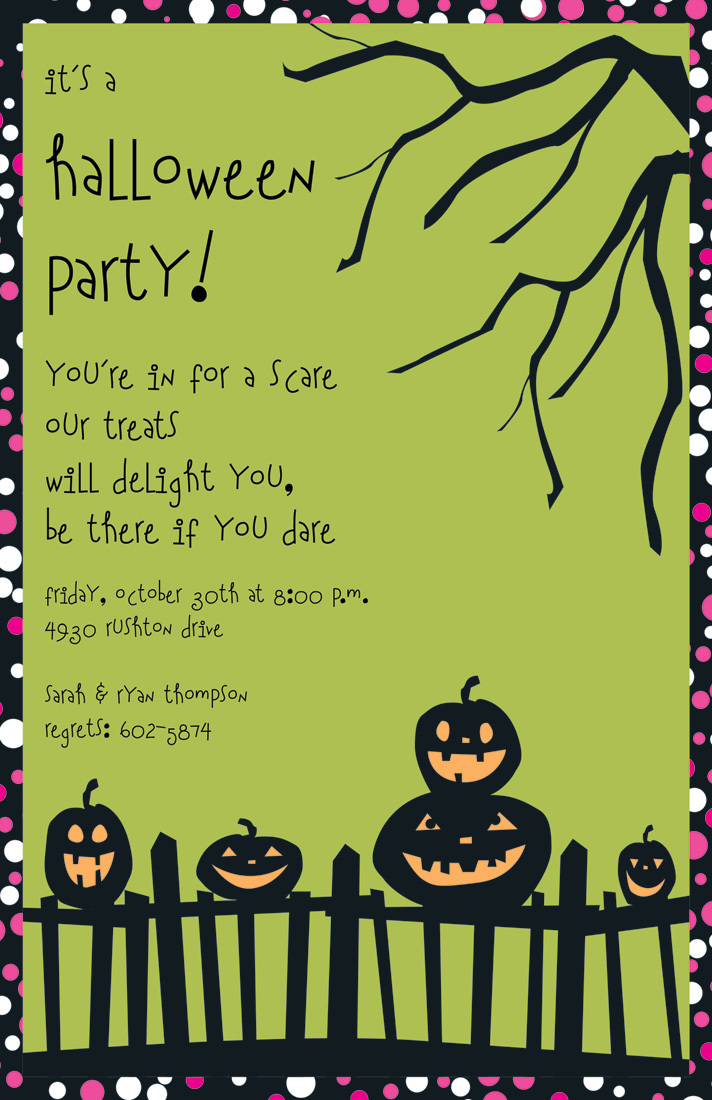 Spooky Fence Invitation