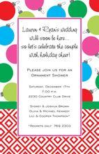 Bright Ornament Display Holiday Invitations