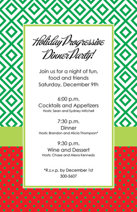 Merry Diamond Chalkboard Invitations