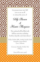 Autumn Falling Leaves Invitation