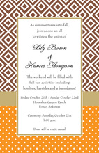 Fall Season Diamond Style Border Invitations