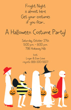 Silhouette Costumed Kids Invitation