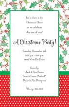 Holly Wrapped Invitation