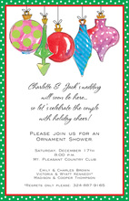 Jolly Large Bulb Holiday Invitations