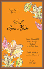 Elegant Captivating Fall Leaves Invitation