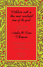 Holiday Cedar Border Invitation