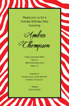 Santa Zebra Invitation