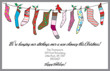 Hanging Socks String Invitations