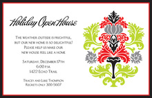 Elegant Holiday Flocking Invitation