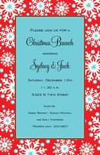 Merry Snow Snowflakes Invitation