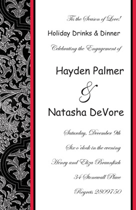 Elegant Evening Yellow Formal Invitations