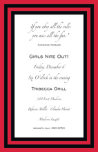 Be Bold-Red Border Invitations