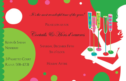 Silhouette Merry Drinks Invitations