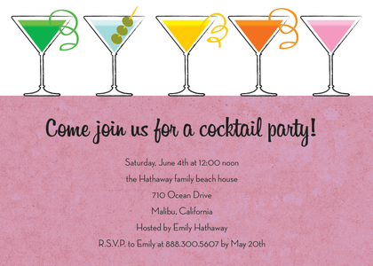 Special Srping Martinis Invitation