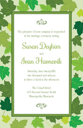 Autumn Maple Leaves Invitation