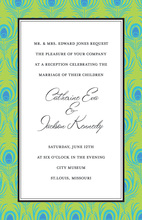 Beautiful Peacock Border Invitation