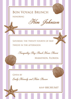 Sea Shells Beach Invitations