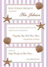 Classy Sea Shells Framed Invitations