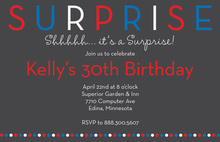 Surprise Birthday Party Red Dots Invitation