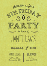 Rustic Green Birthday Invitations