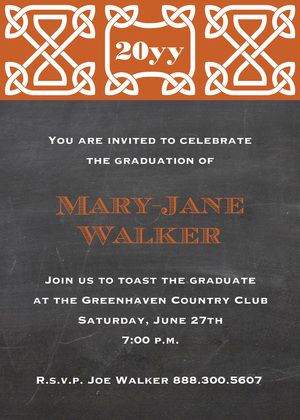 Burnt Orange Celtic Invitations