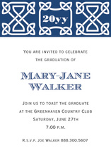 Navy Celtic Party Invitations