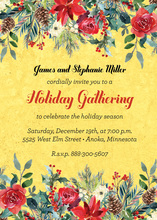 Superb Poinsettia Floral Invitations