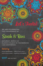 Floral Indie Chalkboard Invitations