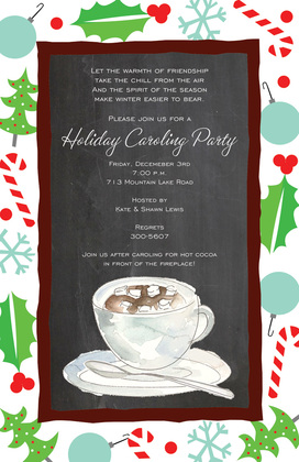 Bright Cocoa Holiday Invitations