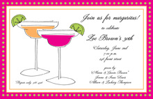 Fruity Margaritas Multi Colored Party Invitation