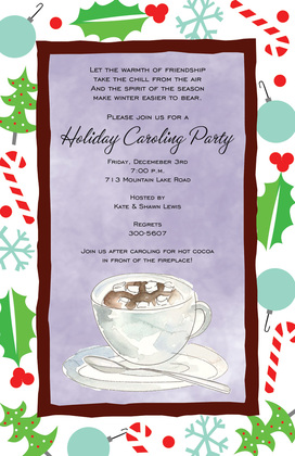 Cocoa Chalkboard Holiday Invitations