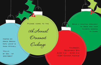 Classy Contrast Ornaments Invitation