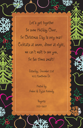 Hijinks Pink Christmas Invitations