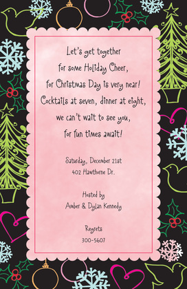 Modern Holiday Hijinks Invitation