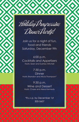 Merry Diamond Chalkboard Invitations